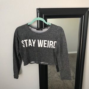 Long sleeve crop top